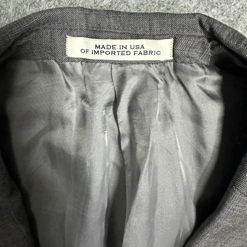 Joseph Abboud 1402/4 Blazer 46S Grey Tollegno 1900 Super‎ 120s Wool